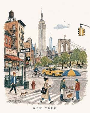 Mid-Century Travel Book Illustration preview