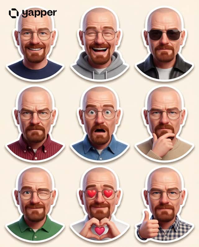 Pixar 3D Character Sticker Pack 3x3 preview