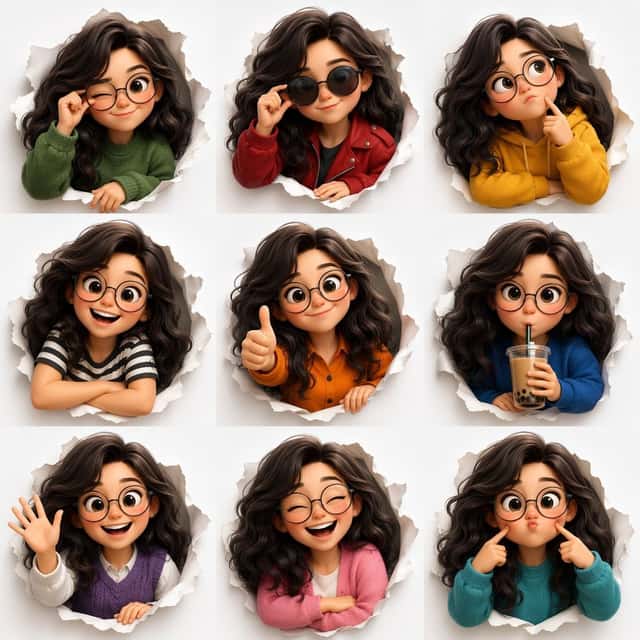 Pixar Expression Sheet Character Grid preview