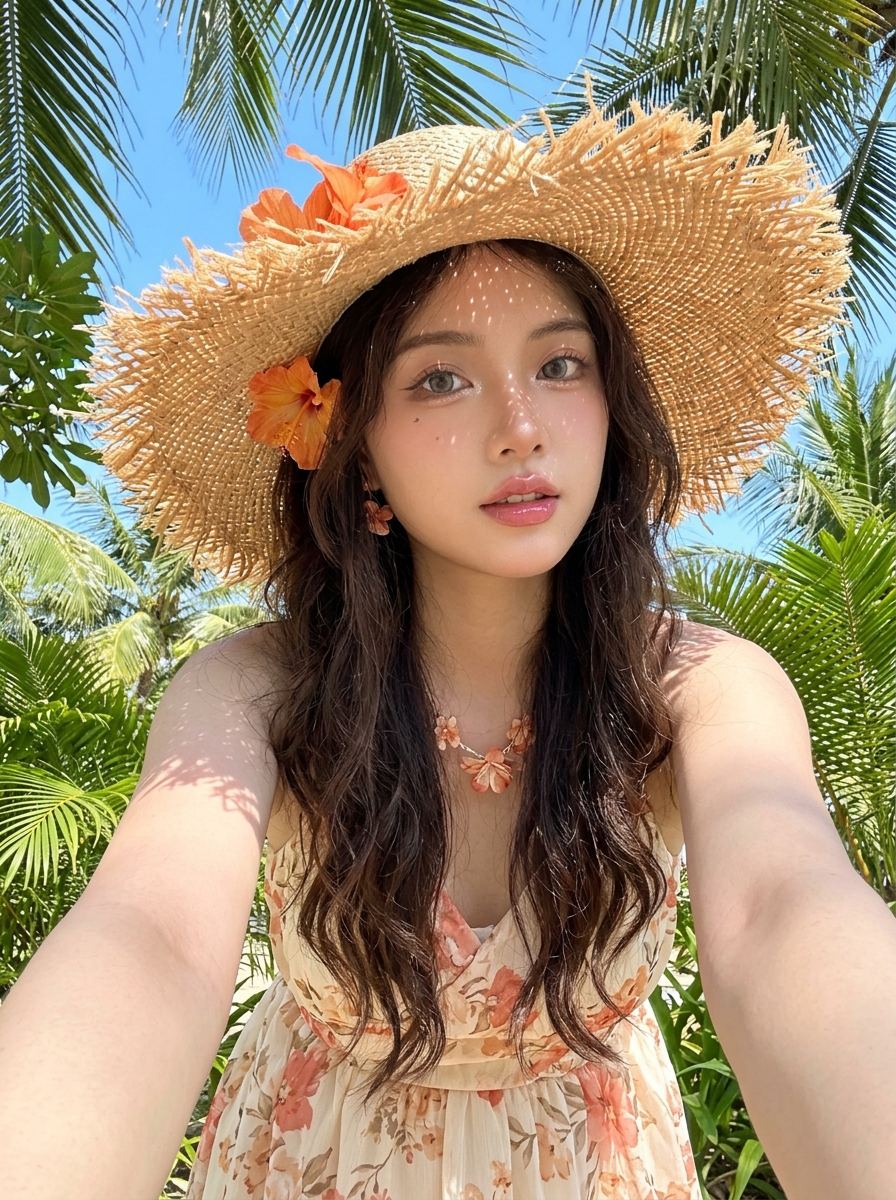 AI-generated sample for “Tropical Vacation Selfie — Nano Banana (Chryzleen)”
