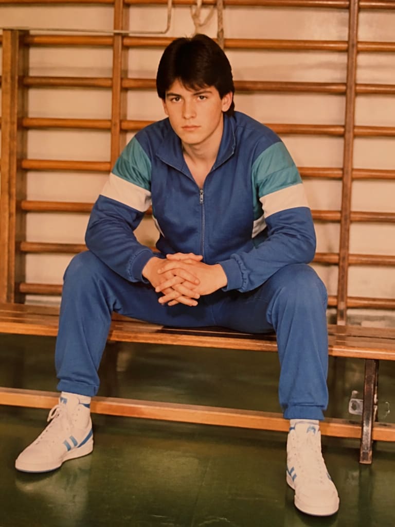 AI-generated sample for “80s Sports Portrait”