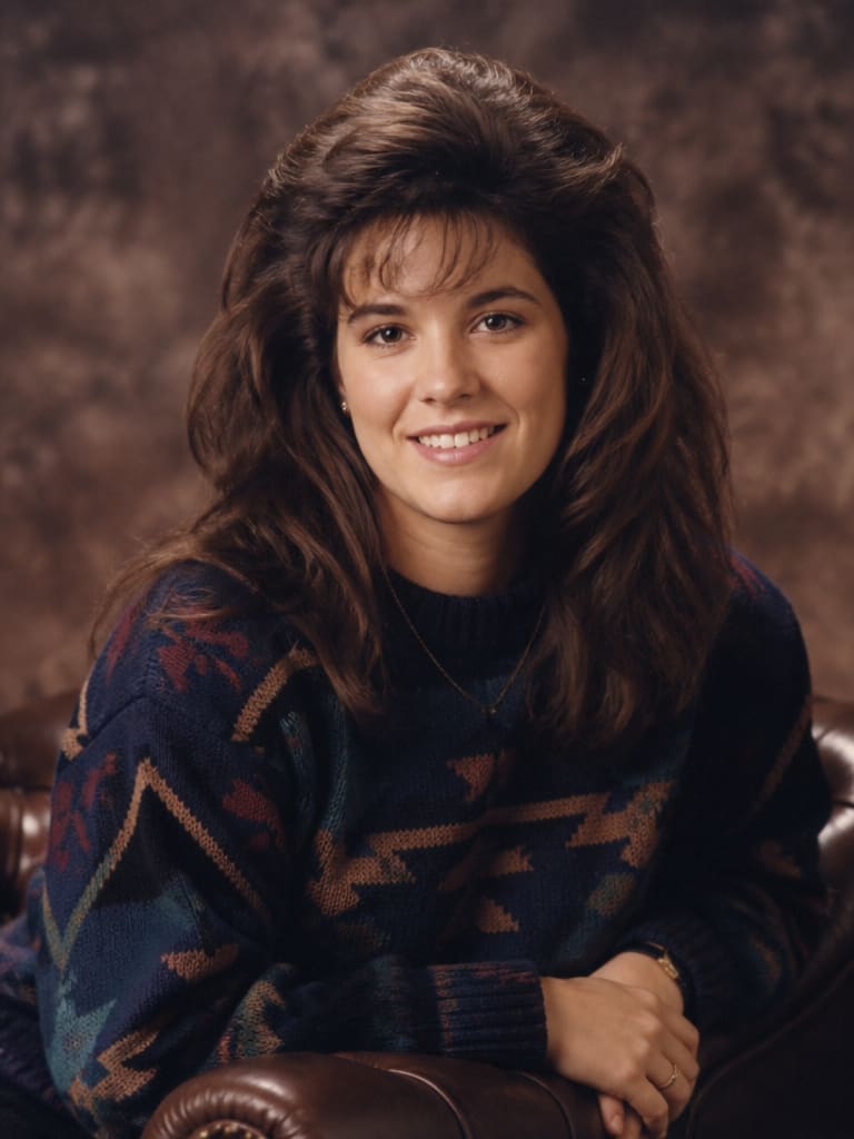AI-generated sample for “Classic 80s Studio Portrait”