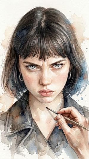 AI-generated sample for “Detailed Watercolor Portrait Illustration”