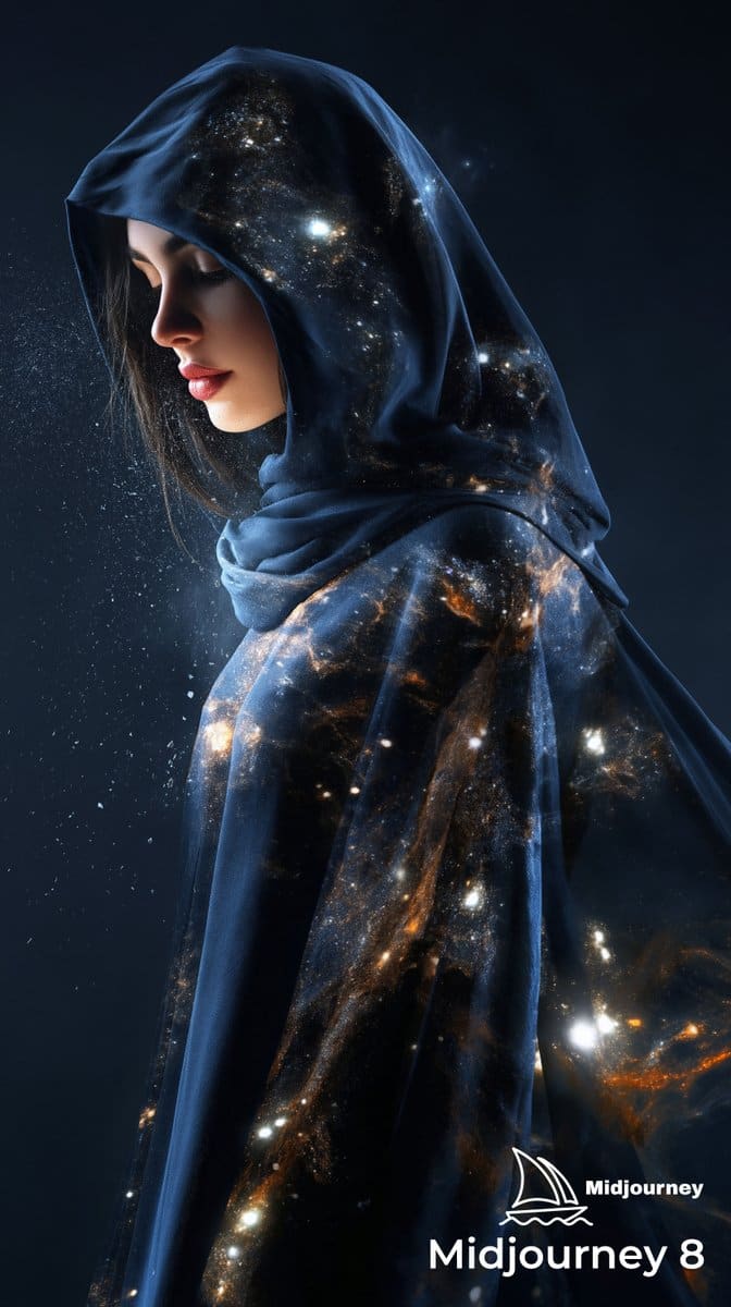 AI-generated sample for “Comparison of Image Models with a Cosmic Woman Prompt”