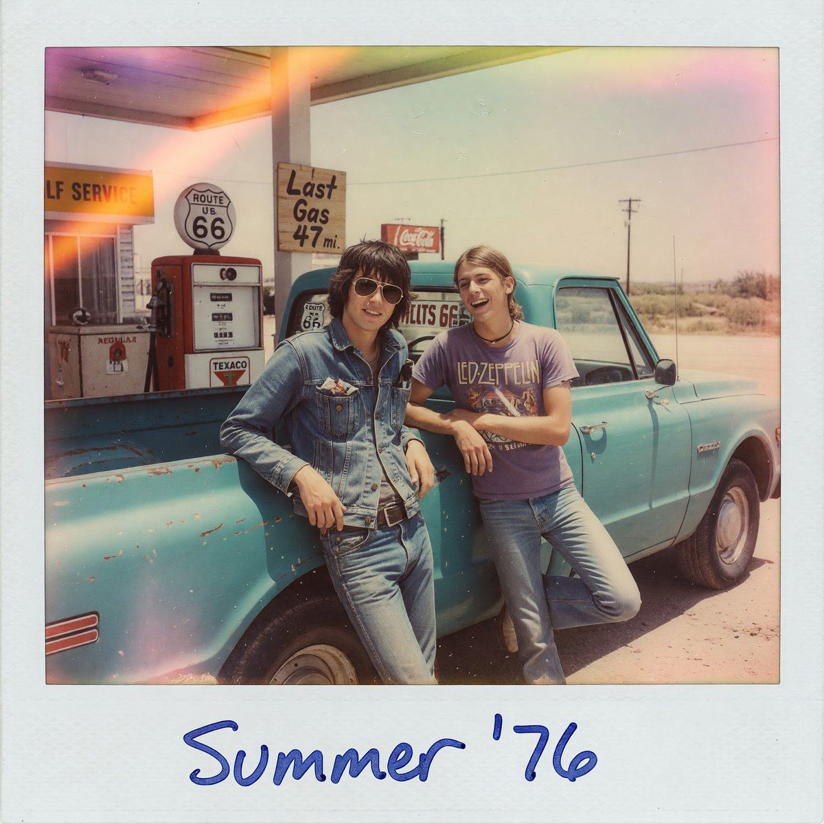 AI-generated sample for “Route 66 Polaroid, Summer '76”