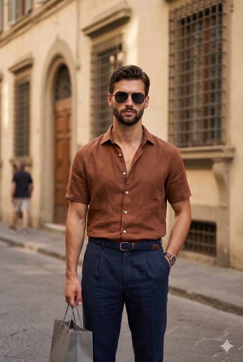 AI-generated sample for “European Urban Menswear Style Portrait”