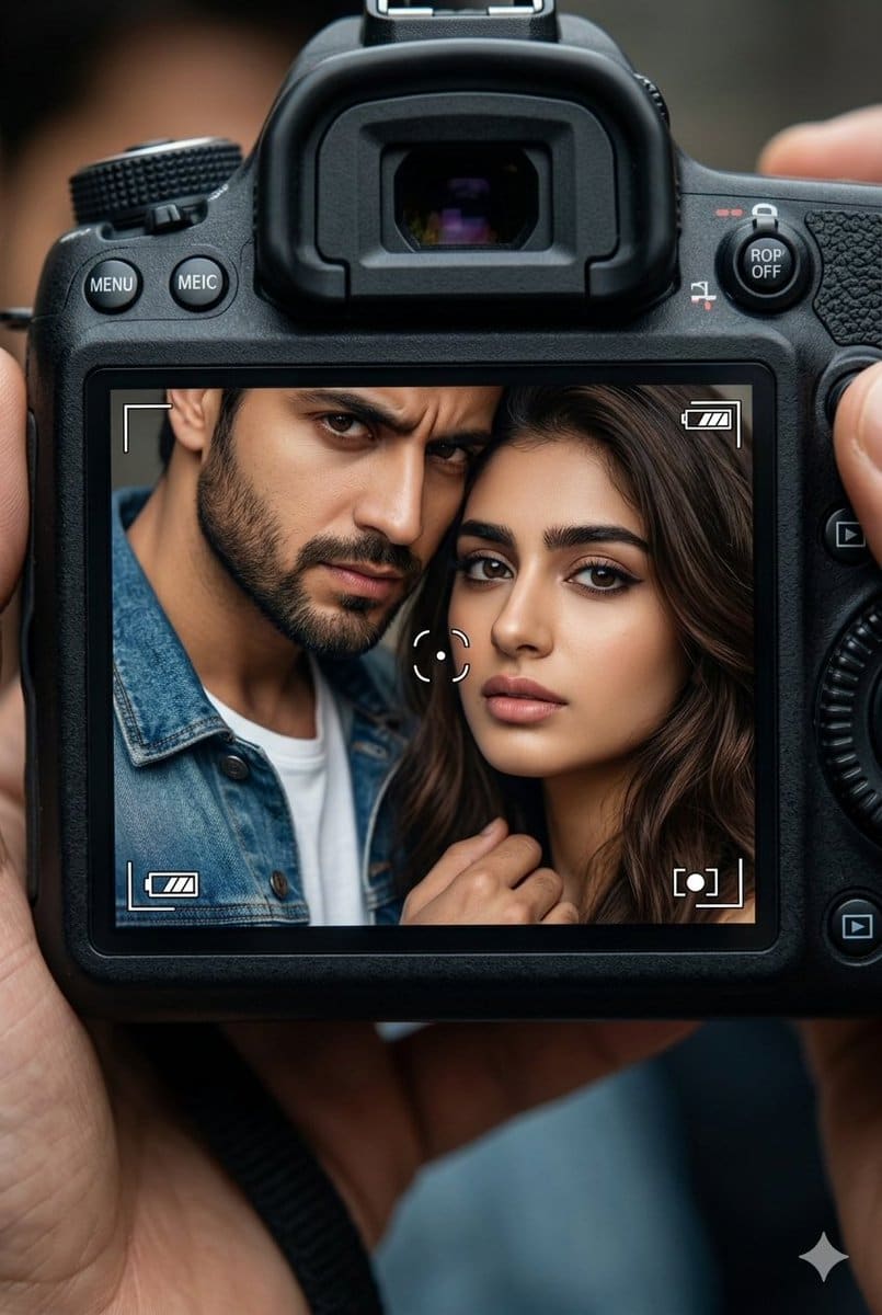 AI-generated sample for “DSLR Screen Couple Portrait Prompt”