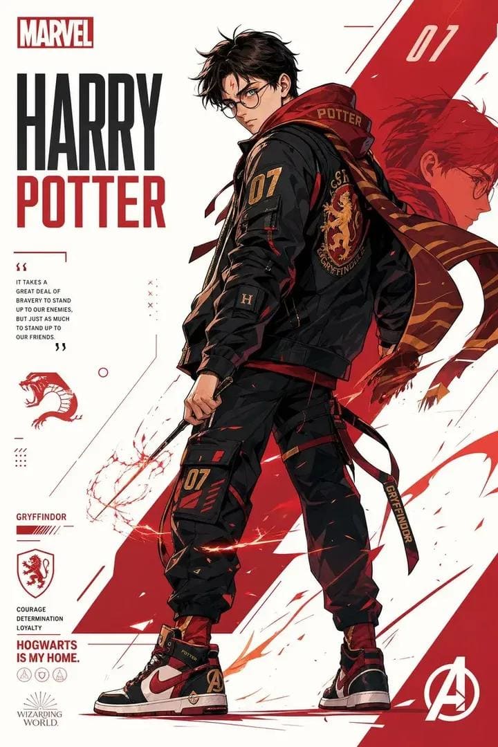 AI-generated sample for “Marvel-Style Harry Potter Poster”