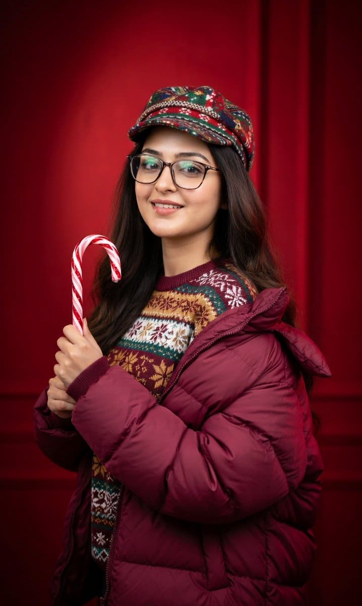 AI-generated sample for “Studio Portrait with Red Gradient Background Prompt for Nano Banana Pro”