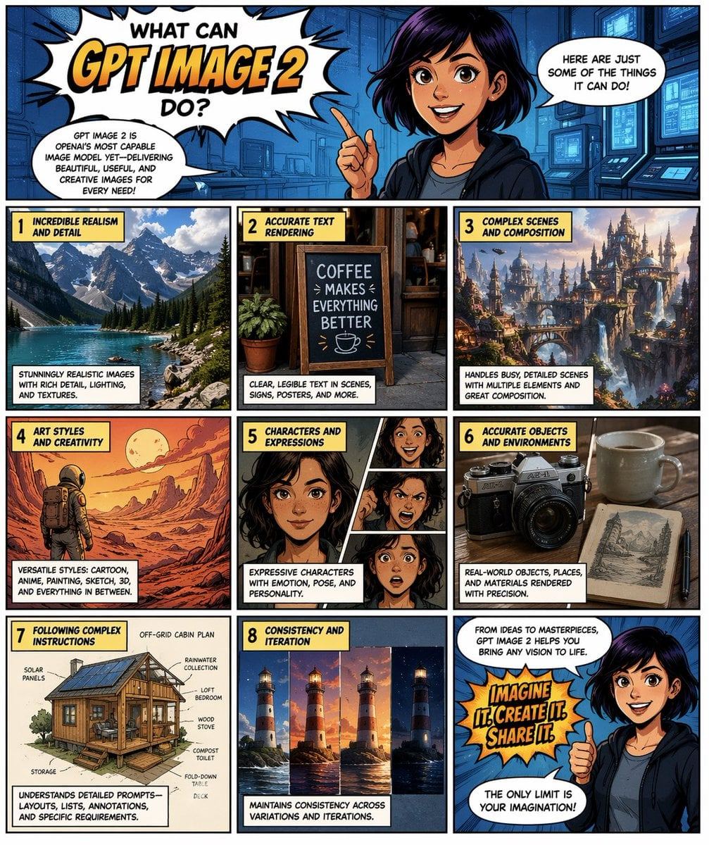 AI-generated sample for “Comic Page for GPT Image 2 Capabilities”