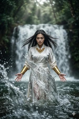 AI-generated sample for “Mystical Woman by Cascading Waterfall”