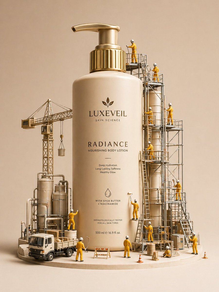 AI-generated sample for “gpt2-e-commerce-main-image-miniature-diorama-skincare-advertisement”