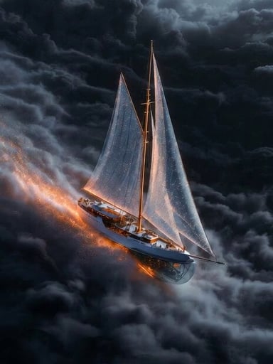 Ship getting hit by cannonballs