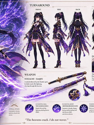 Anime RPG Character Design Sheet