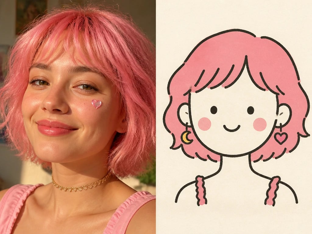 Naive Doodle Avatar — example output generated with this skill
