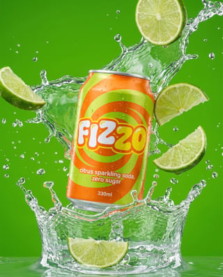 Water splash — Product shot made in PicX Studio