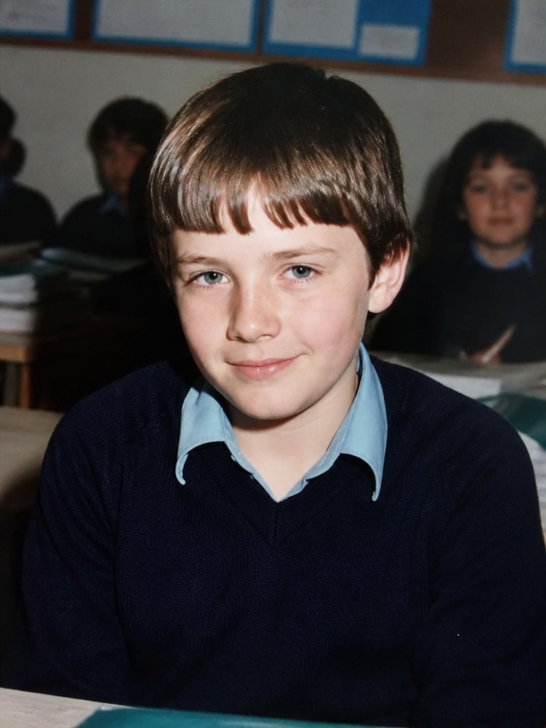 AI-generated sample for “80s School Photograph”