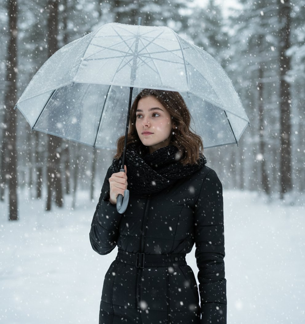 Falling Snow Umbrella Shoot