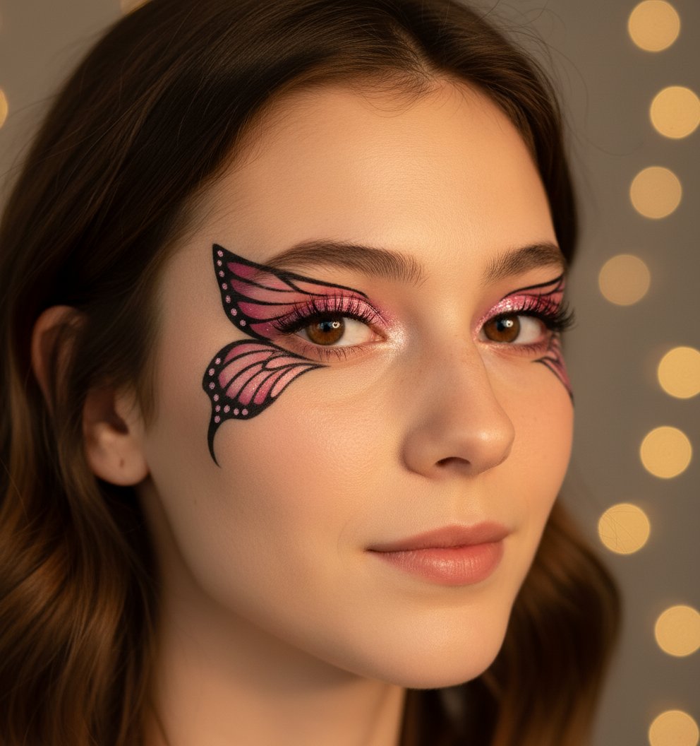 Artistic Eye Makeup Close-Up