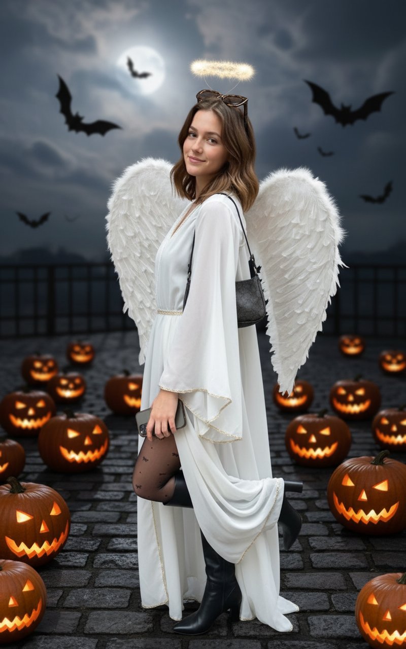 AI-generated sample for “Angel with Wings and Halo”