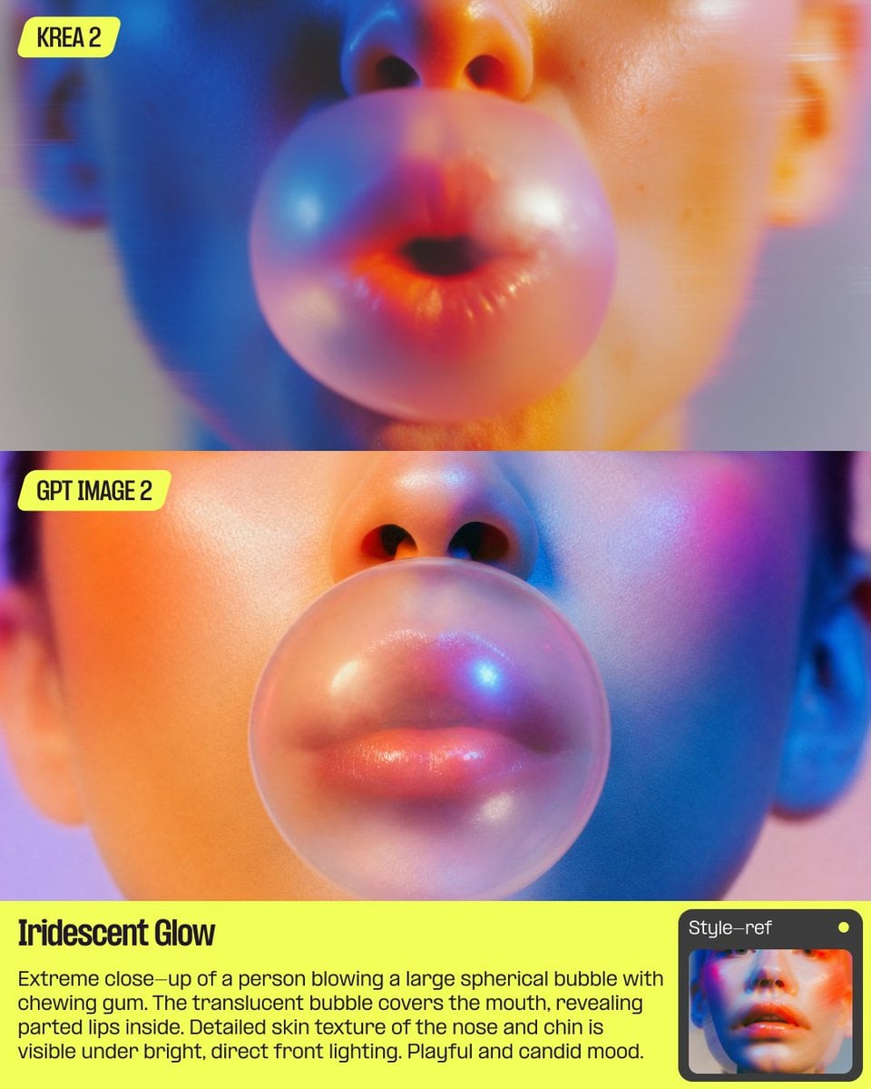 AI Bubblegum Style Comparison Slide