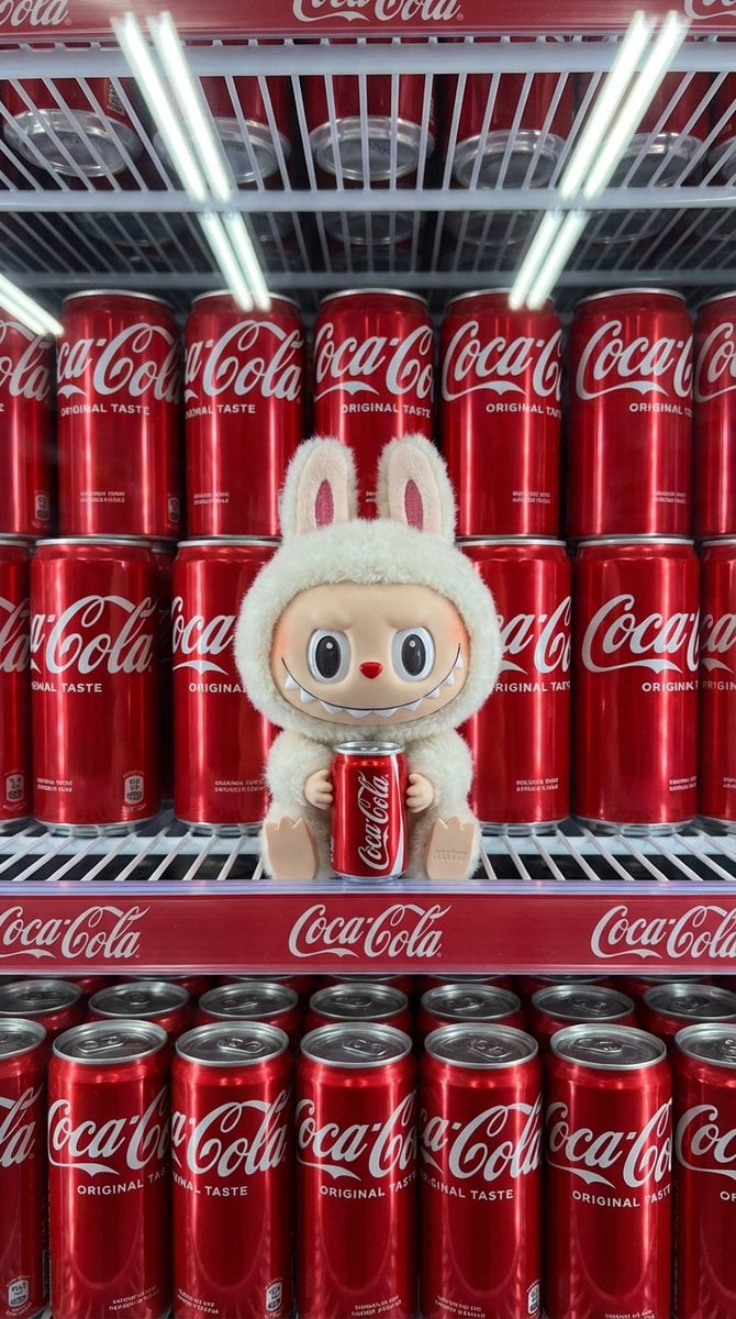 Product Shot Prompt for Nano Banana Pro: Art Toy in a Coca-Cola Cooler