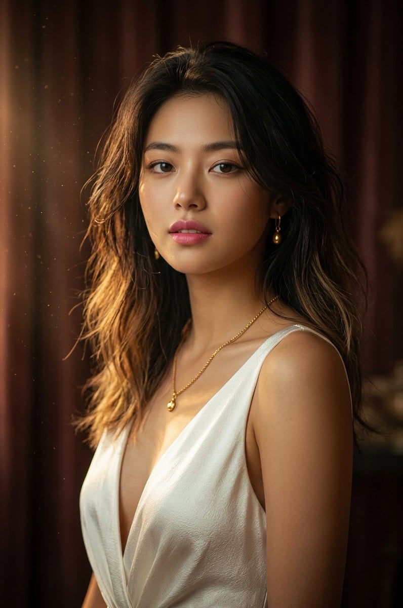 Fine Art Model Portrait — AI image template example