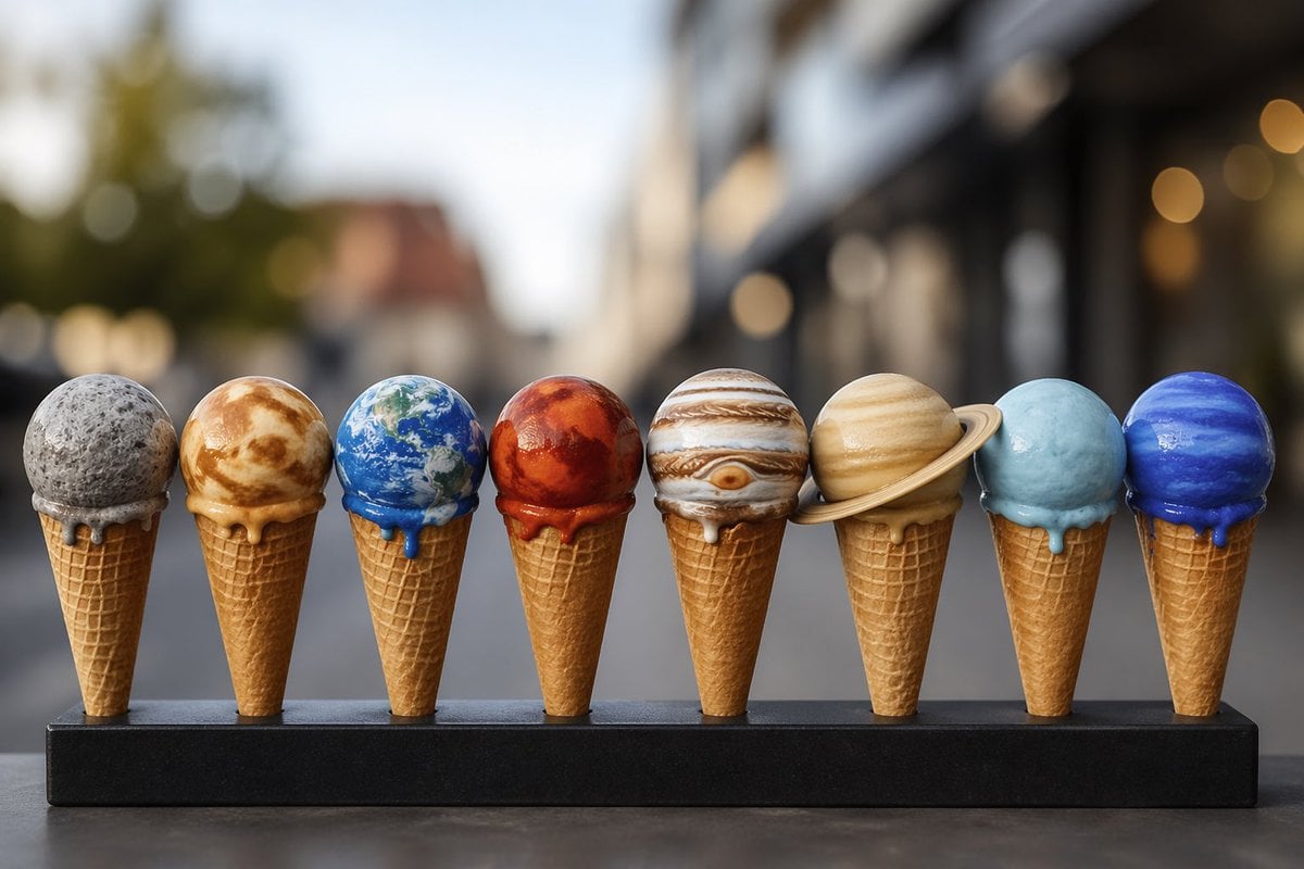 Solar System Ice Cream Cones