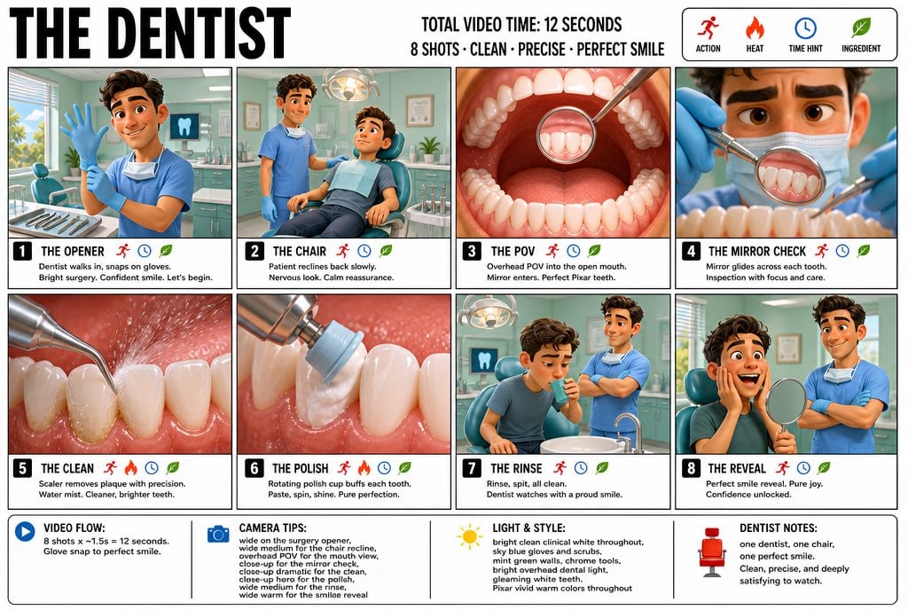 Dentist Storyboard Infographic — AI image template example