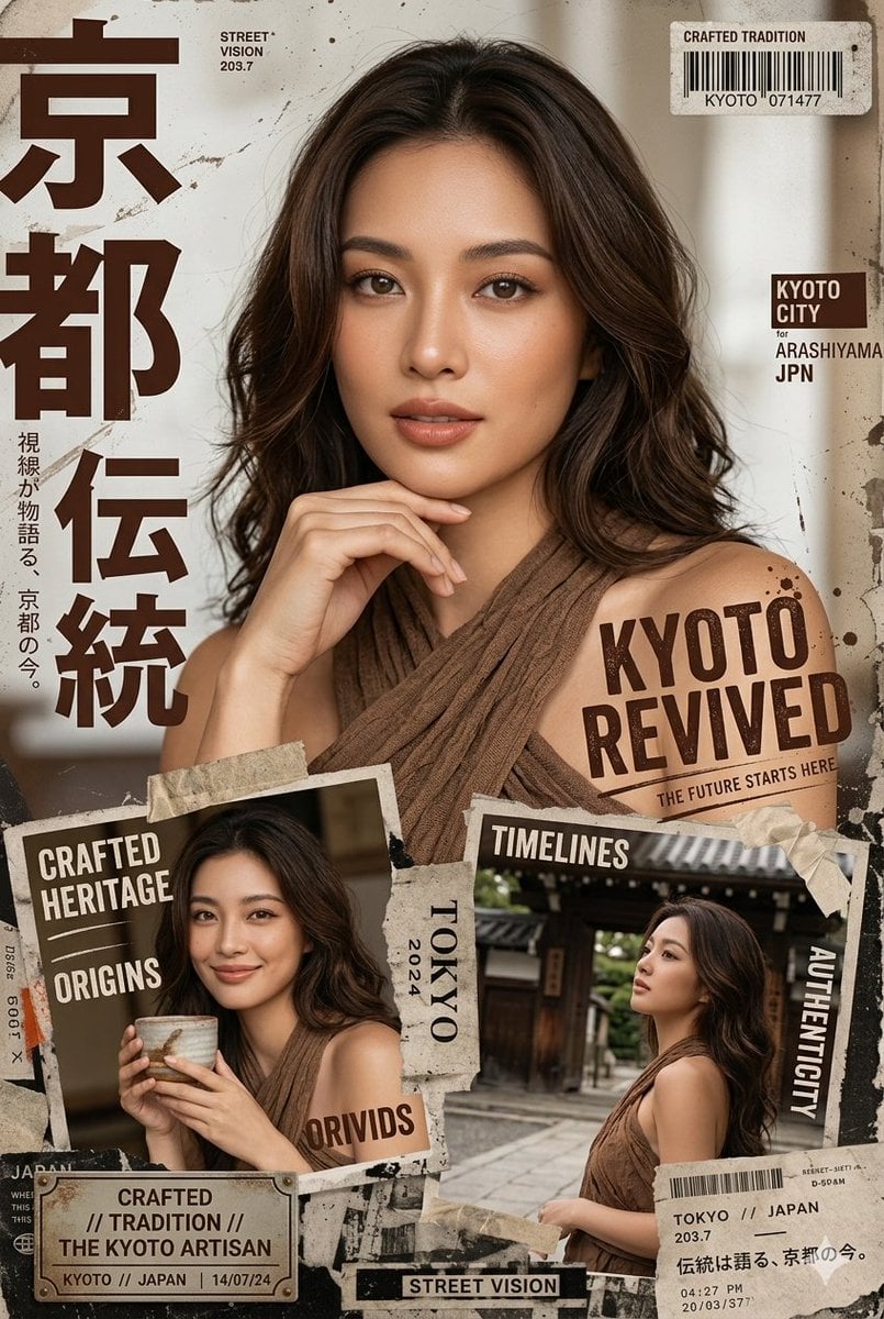 Japanese Street Culture Magazine Cover — AI image template example