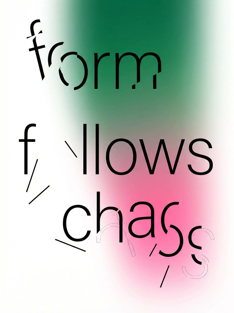 Fragmented Typography Poster Prompt (Minimalist Chaos)