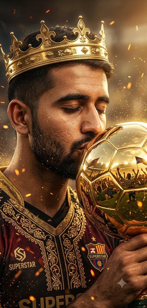 Soccer Superstar Victory Portrait