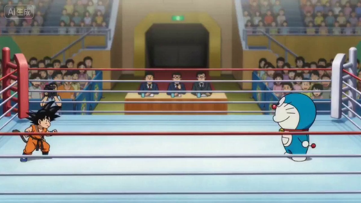 Martial Arts Tournament Scene with Image Inputs