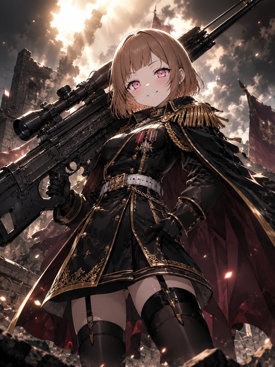 Anime Commander With Giant Sniper Rifle