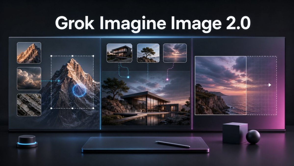 Grok Imagine Image 2.0 Launch Banner — AI image template example