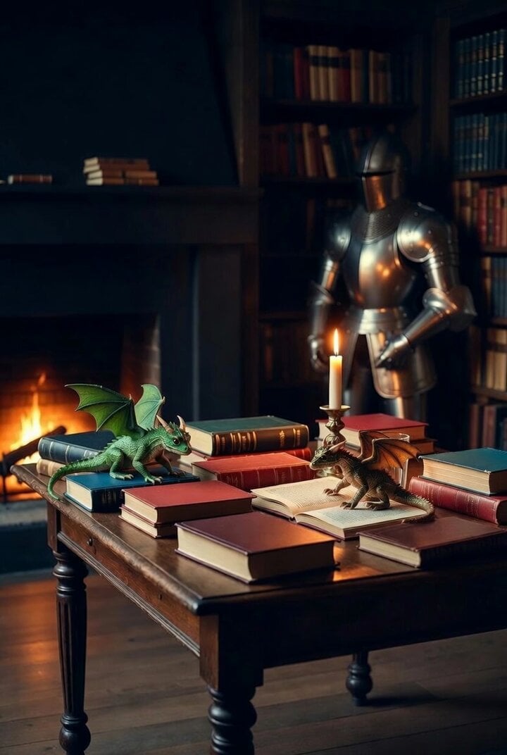 Cozy Library Scene