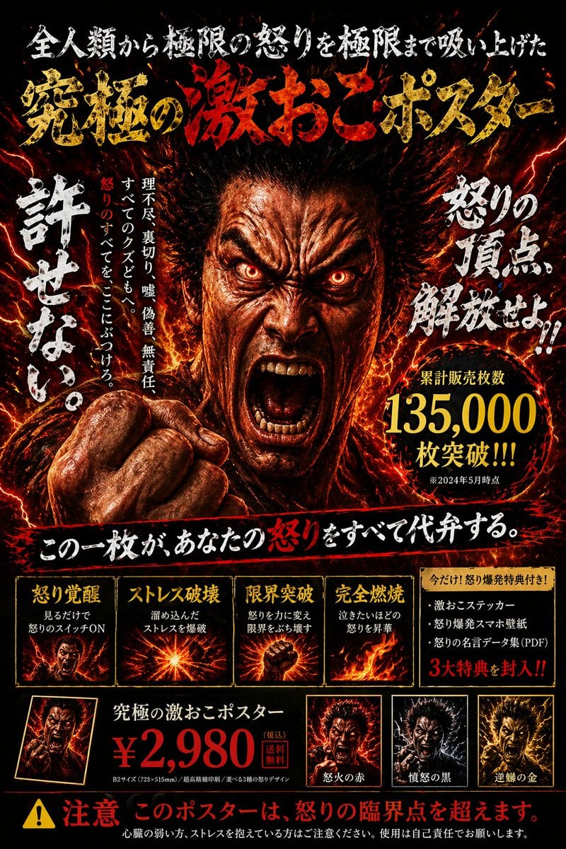 Intense Japanese Promotional Poster — AI image template example