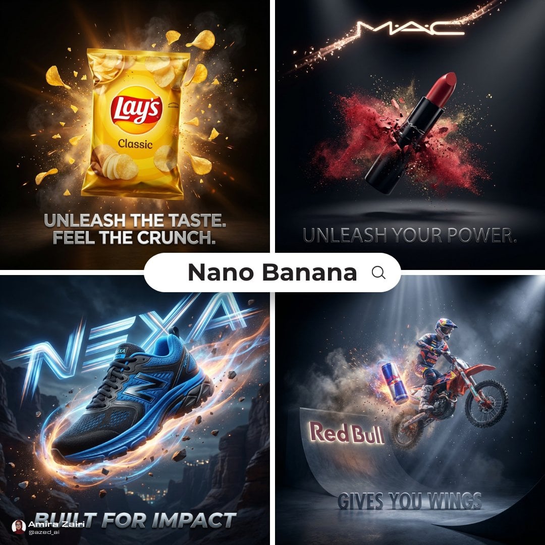 Cinematic 3D action-packed advertisement captured in an intense