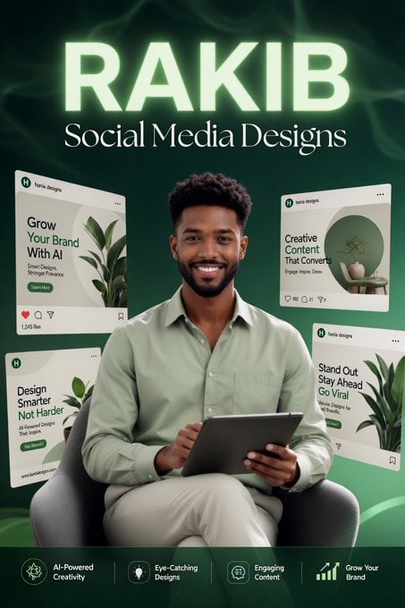 RAKIB Social Media Design Poster