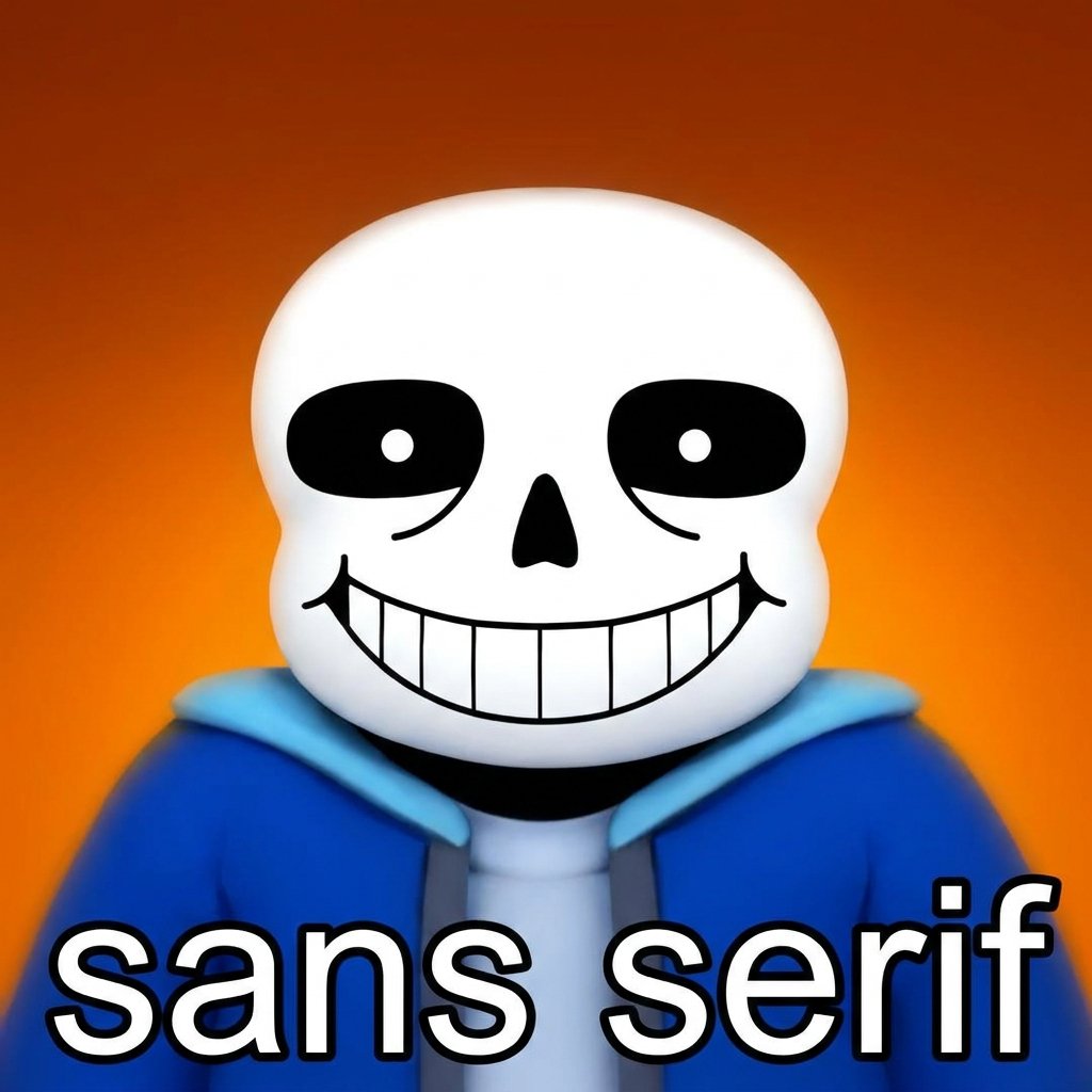 Absurd Sans Serif Meme — AI image template example