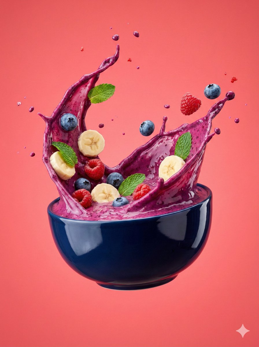 Hyper-Realistic Smoothie Bowl Advertising