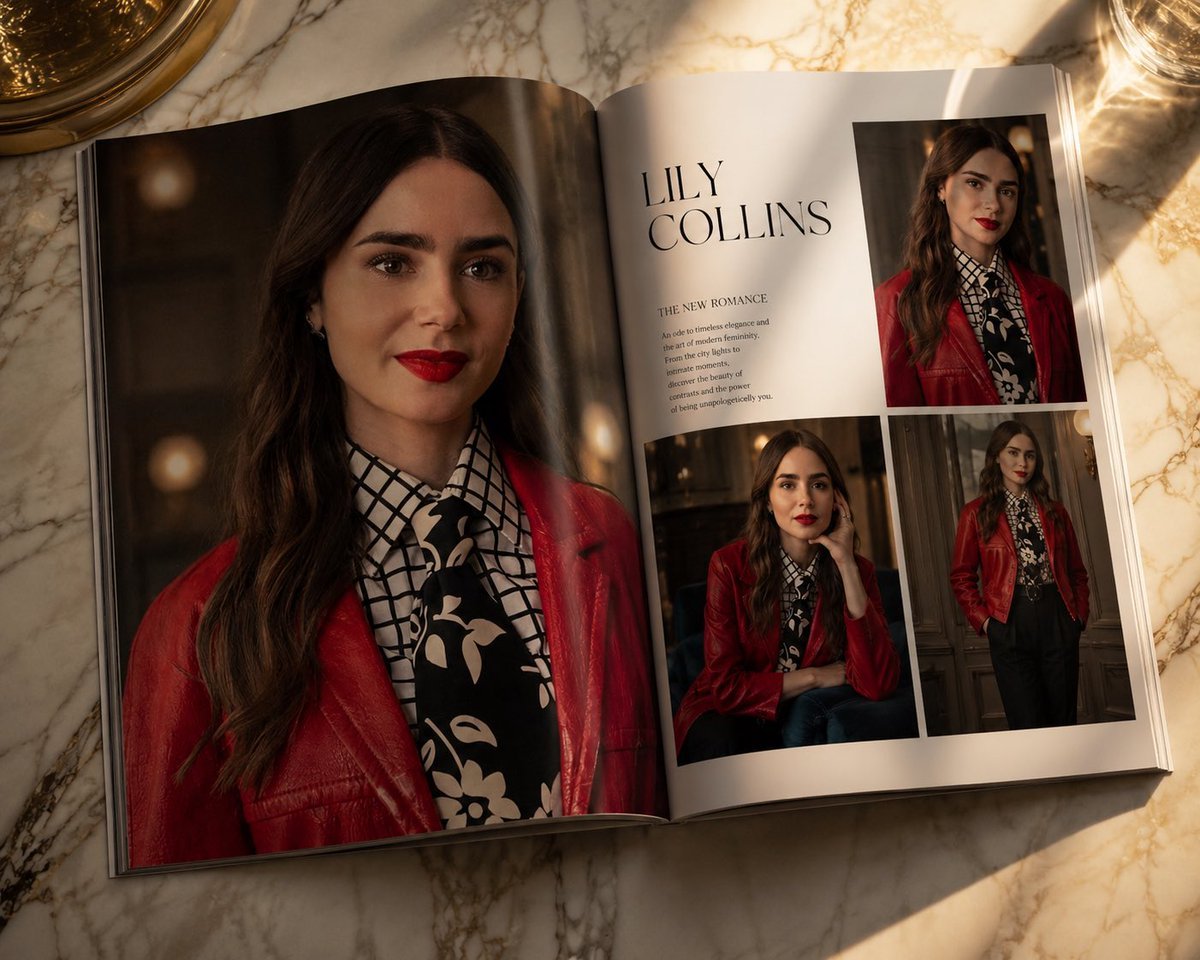 Luxury Fashion Magazine Editorial Layout — AI image template example