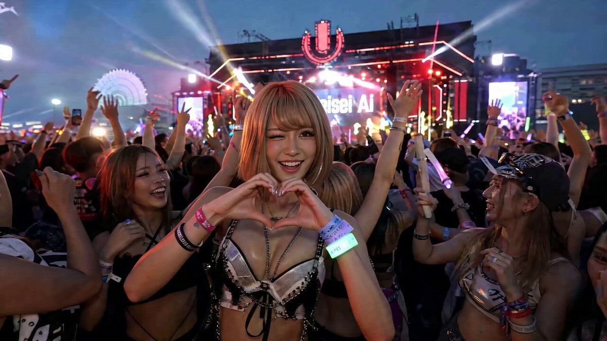 EDM Dance Festival Live Crowd