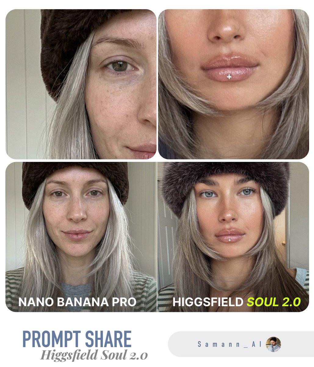 Ultra-Realistic Portrait in Winter Hat (35mm Look) — AI image template example