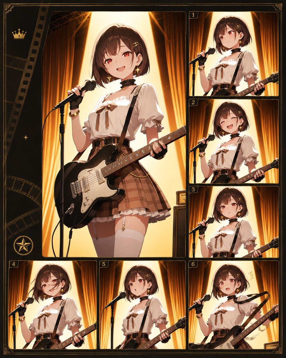 Anime Idol Guitarist Contact Sheet