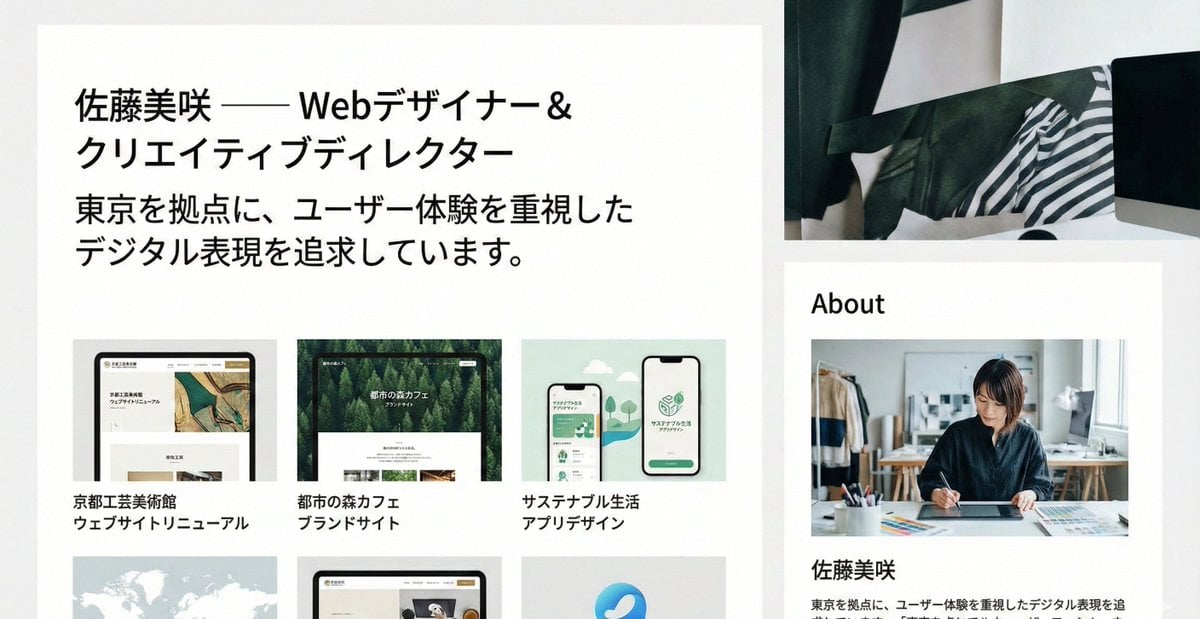 Portfolio image for a fictional web designer