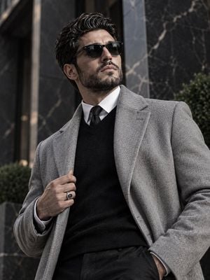 AI-generated sample for “Urban Luxury Overcoat Shot”