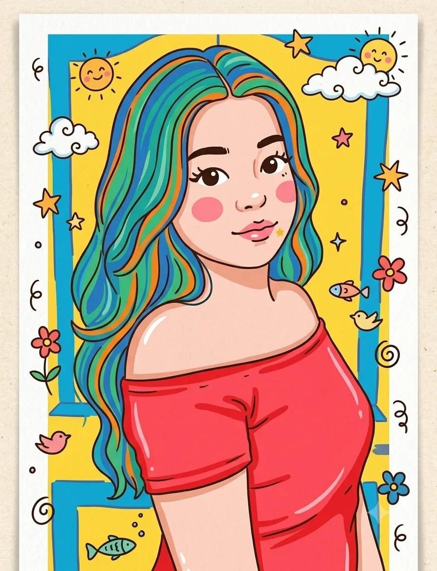 Flat Doodle Illustration Reconstruction