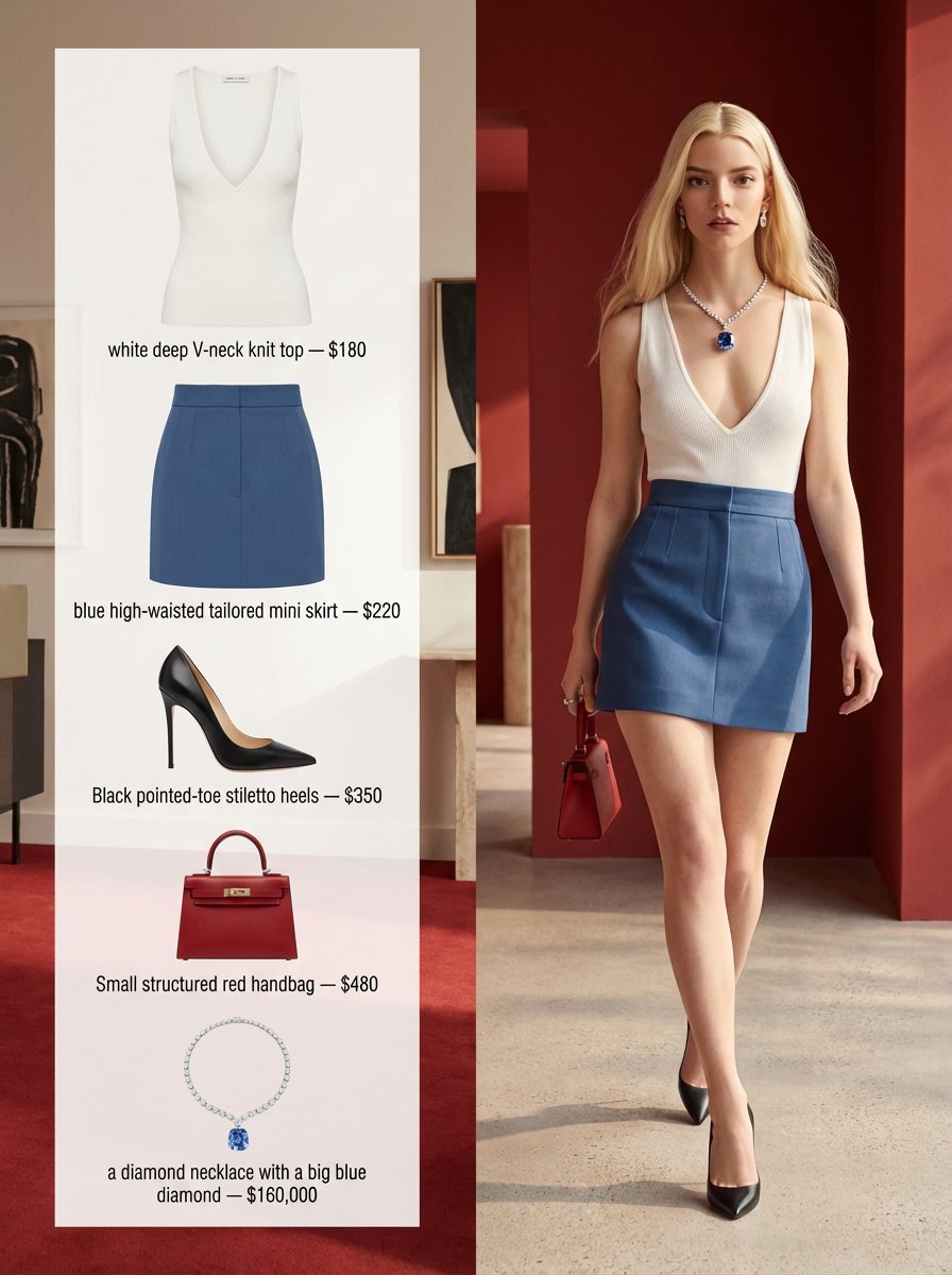 A refined fashion editorial image with a 3 4 aspect ratio, split — AI image template example
