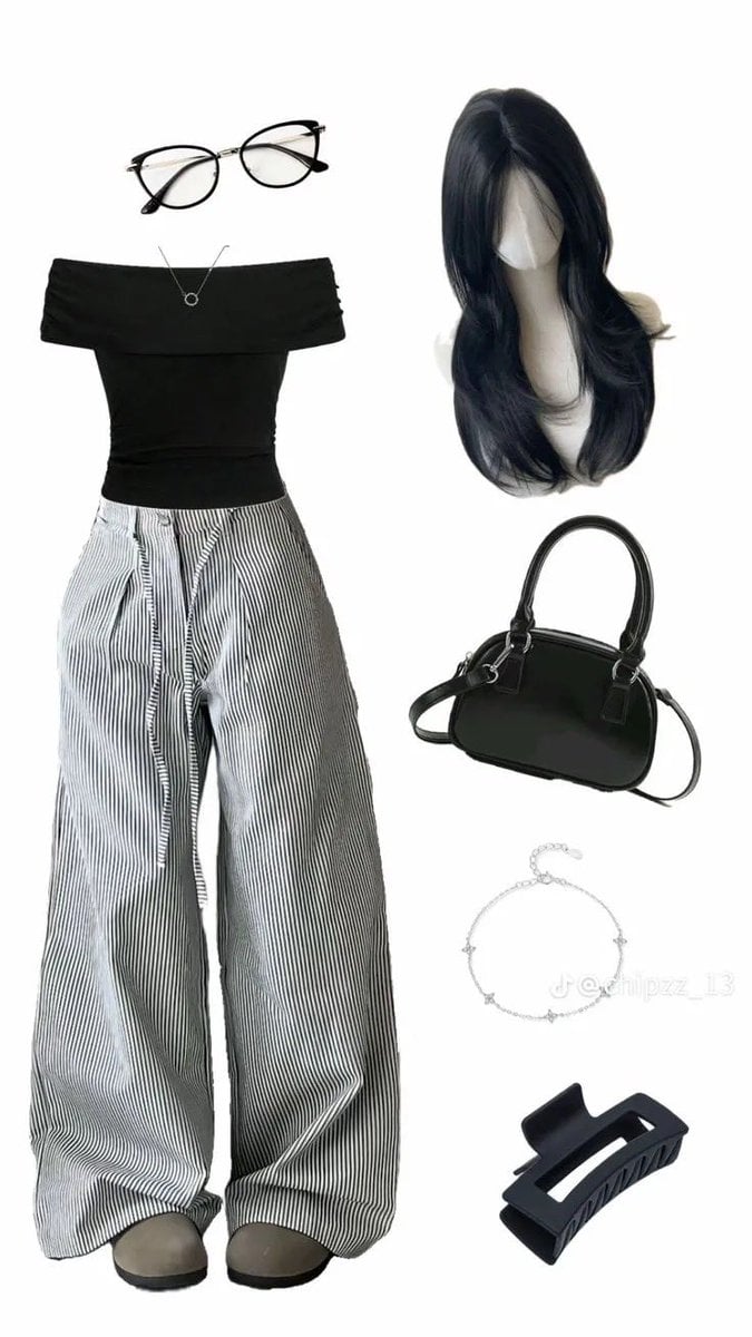 High-End Pinstripe Fashion Portrait